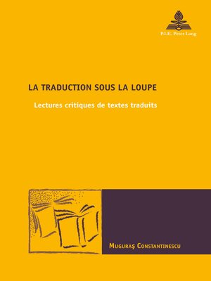 cover image of La traduction sous la loupe